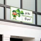 Shenanigans Kabouter Klaver St. Patrick's Dag Spandoek (Buitenkant Gebouw)
