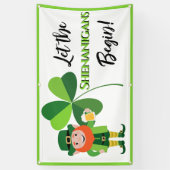 Shenanigans Kabouter Klaver St. Patrick's Dag Spandoek (Verticaal)