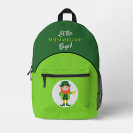 Shenanigans Kabouter St. Patrick's Dag Bedrukte Rugzak