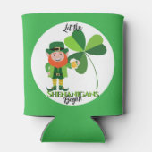 Shenanigans Leprechaun Shamrock St Patrick's Day Blikjeskoeler (Achterkant)