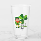 Shenanigans Leprechaun Shamrock St Patrick's Day Glas (Voorkant)