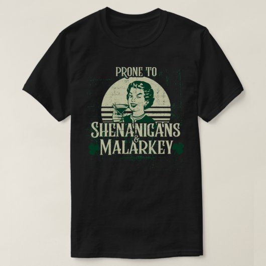 Shenanigans Malarkey Grappige Vrouwen St Patricks T-shirt (Design voorkant)