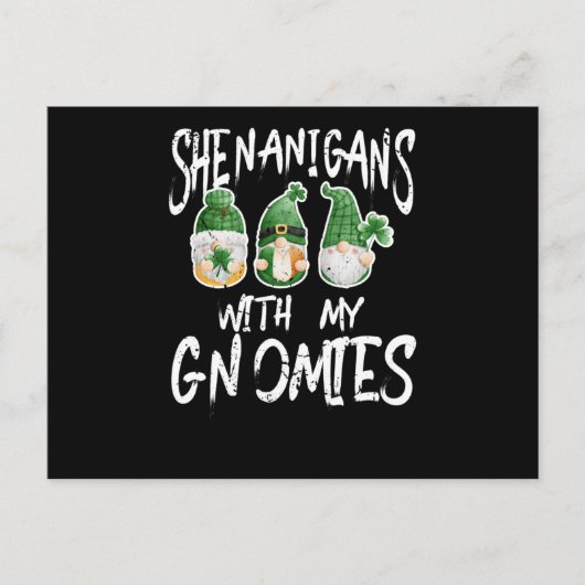 Shenanigans met mijn gnomen St. Patrick's Day Gnom Briefkaart (Voorkant)