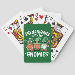 Shenanigans Met Mijn Gnomies St Patrick's Dag Iers Pokerkaarten