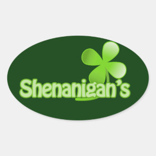 Shenanigans Ovale Sticker