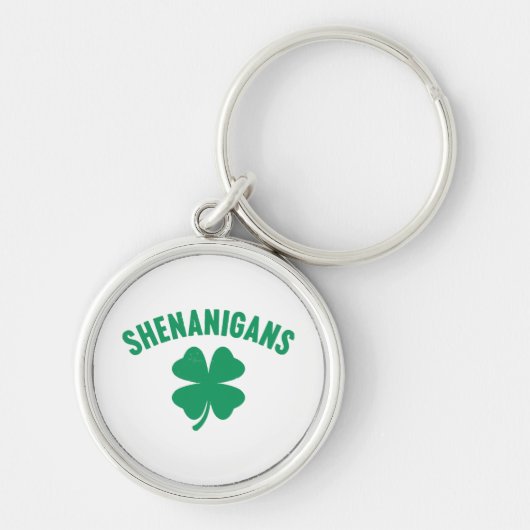 Shenanigans Shamrock St. Patrick's Day Retro Sleutelhanger (Voorkant)