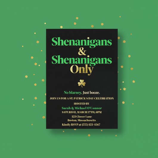 Shenanigans & Shenanigans Only St. Patrick’s Day Kaart