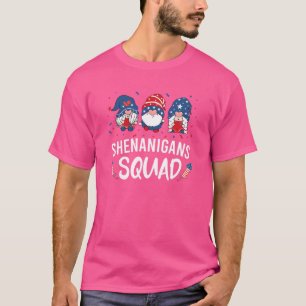 Shenanigans Squad 4 juli Gnomes Usa onafhankelijke T-shirt