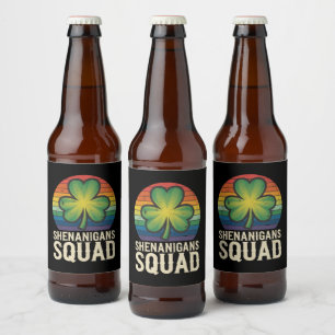 Shenanigans Squad bijpassende St. Patricks Dag Gro Bier Etiket