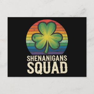 Shenanigans Squad bijpassende St Patricks Day-groe Briefkaart