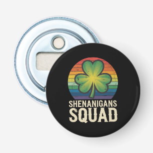 Shenanigans Squad bijpassende St Patricks Day-groe Button Flesopener