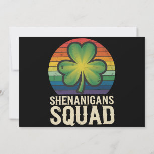Shenanigans Squad bijpassende St Patricks Day-groe Kaart