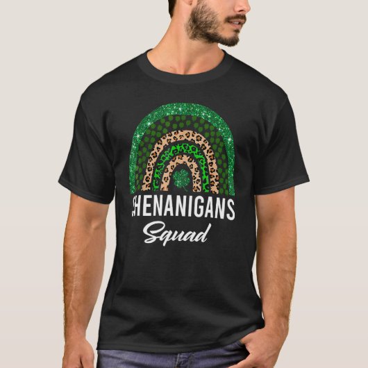 Shenanigans Squad Funny St Patricks Day Costume Ra T-shirt (Voorkant)