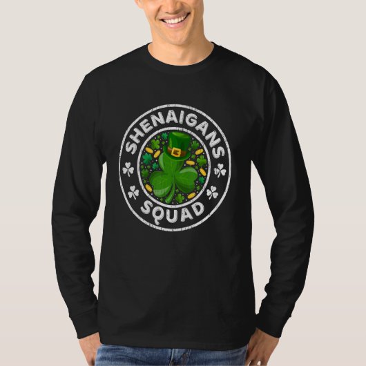 Shenanigans Squad Funny St Patrick's Day Matching  T-shirt (Voorkant)