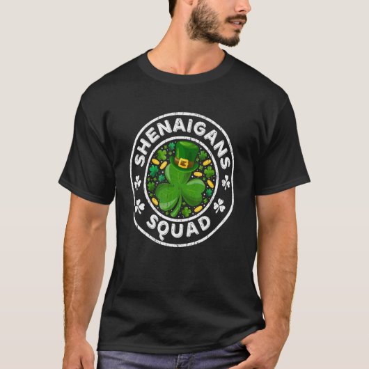 Shenanigans Squad Funny St Patrick's Day Matching T-shirt (Voorkant)