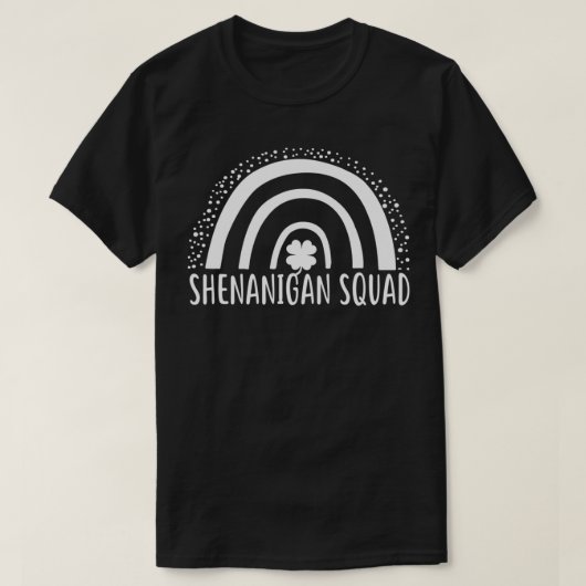 Shenanigans Squad Funny St Patricks Day Shmarock R T-shirt (Design voorkant)
