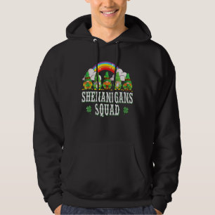 Shenanigans Squad Garden Gnomes Funny Saint Patric Hoodie