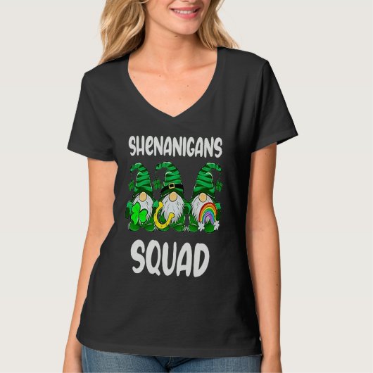 Shenanigans Squad Gnomes St Patrick's Day Men Wome T-shirt (Voorkant)