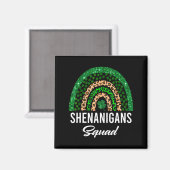 Shenanigans Squad Grappige St Patricks Dag Kostuum Magneet (Voorkant / Achterkant)