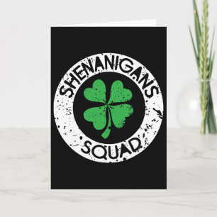 Shenanigans Squad Grappige St. Patrick's Dag Match Kaart