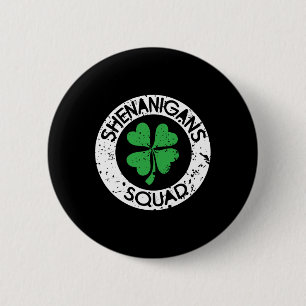 Shenanigans Squad Grappige St. Patrick's Dag Match Ronde Button 5,7 Cm