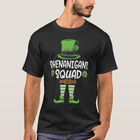Shenanigans Squad Irish Shirt Funny Saint Patricks (Voorkant)