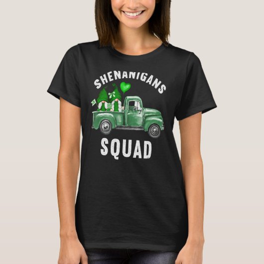 Shenanigans Squad Irish T-shirt Funny Gnomes Saint (Voorkant)