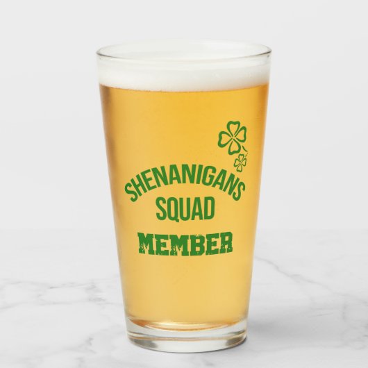 Shenanigans Squad-lid bier Glas (Voorkant gevuld)