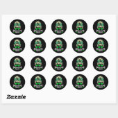 Shenanigans Squad Messy Bun St Patricks Day Ronde Sticker (Vel)