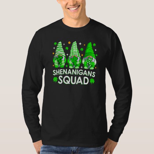 Shenanigans Squad St Patrick's Day Gnomes Gnomies  T-shirt (Voorkant)