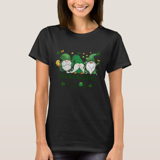 Shenanigans Squad St Patricks Day Gnomes Green Pro T-shirt (Voorkant)