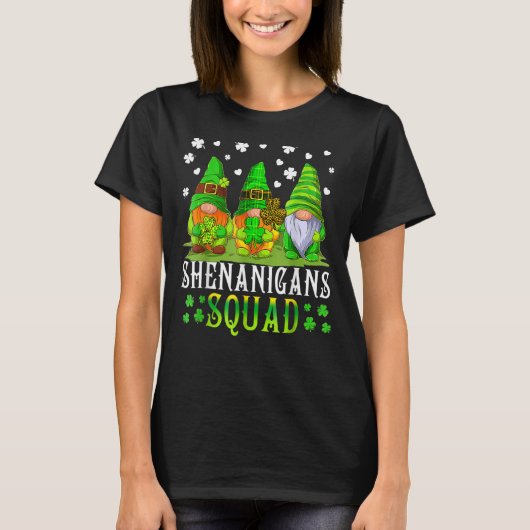 Shenanigans Squad St Patricks Day Gnomes Green Pro T-shirt (Voorkant)
