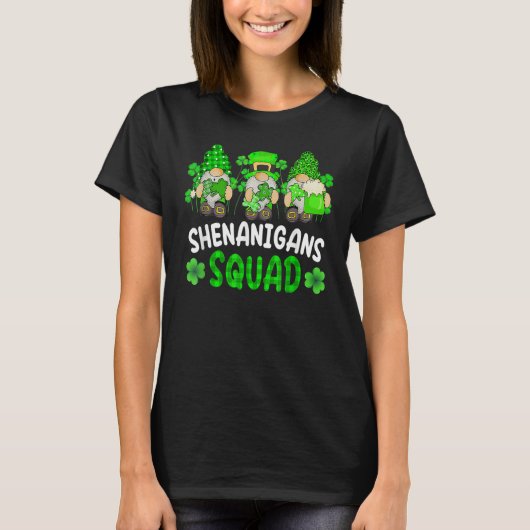 Shenanigans Squad St Patricks Day Gnomes Green Pro T-shirt (Voorkant)