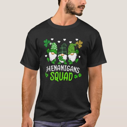 Shenanigans Squad St Patricks Day Gnomes Green Pro T-shirt (Voorkant)