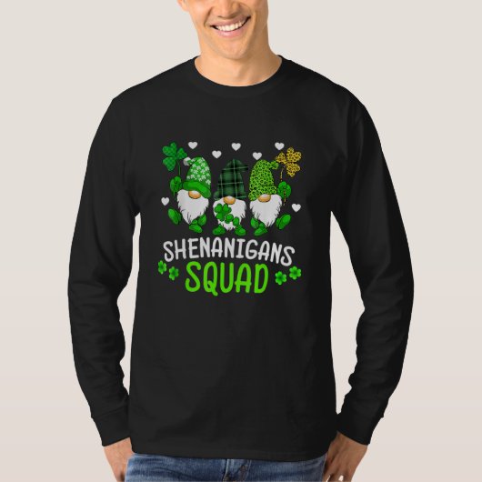 Shenanigans Squad St Patricks Day Gnomes Green Pro T-shirt (Voorkant)