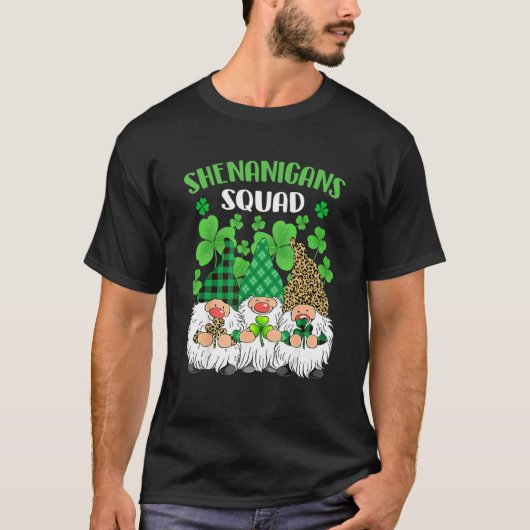 Shenanigans Squad St Patricks Day Gnomes Green Pro T-shirt (Voorkant)
