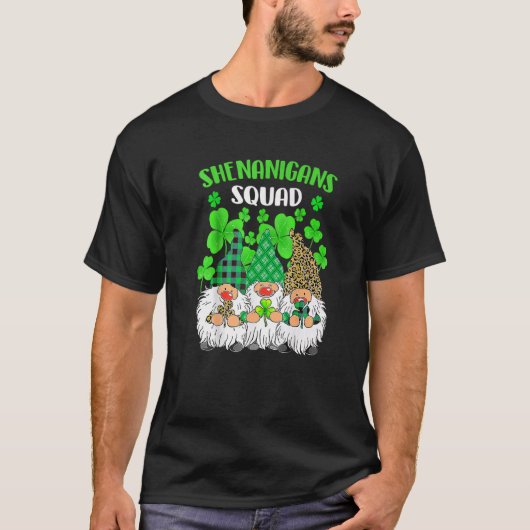 Shenanigans Squad St Patricks Day Gnomes Green Pro T-shirt (Voorkant)