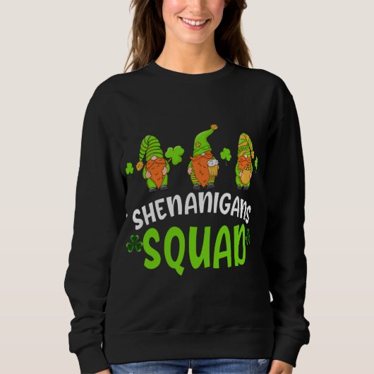 Shenanigans Squad St Patrick's Day Grappige Gnomen Trui (Voorkant)