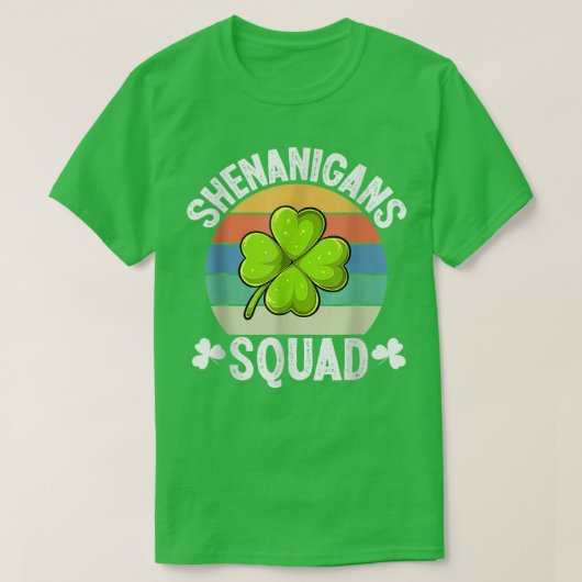 Shenanigans Squad St Patrick's Day Group Shamrock T-shirt (Design voorkant)