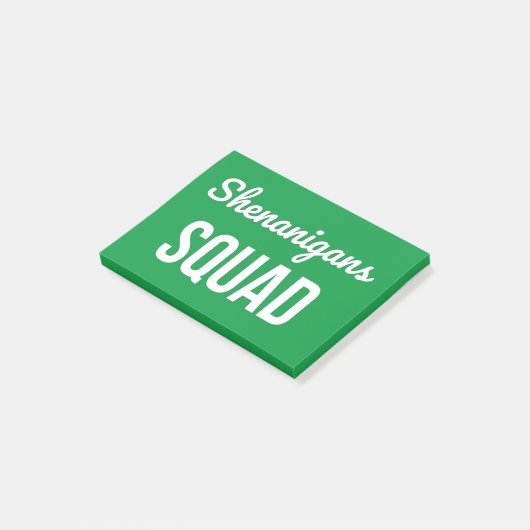 Shenanigans Squad St Patrick's Day Post-it® Notes (Schuin)