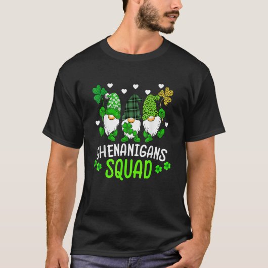 Shenanigans Squad St Patricks Day Three Gnomen Gre T-shirt (Voorkant)