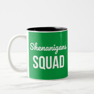 Shenanigans Squad St Patrick's Day Tweekleurige Koffiemok