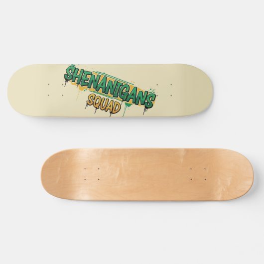 Shenanigans Squad Street Patrick's Day Skateboard (Horizontaal)