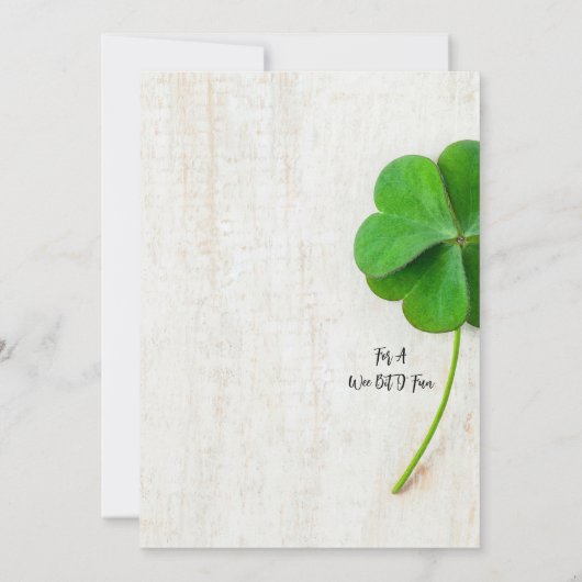 Shenanigans St. Patrick's Day Party Kaart (Achterkant)