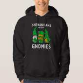 Shenanigans With My Gnomies St Patrick's Day Gnome Hoodie (Voorkant)
