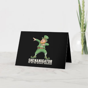 Shenanigator Dabbing Kabouter St. Patrick's Dag Bedankkaart