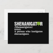 Shenanigator Definitie St Patricks Dag Feestdagenkaart (Voorkant / Achterkant)
