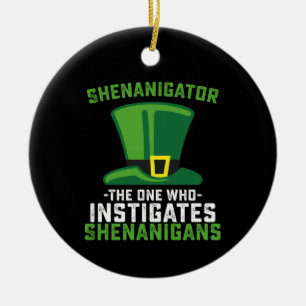 Shenanigator Degene Die Schelmenstreken Uitlokt Keramisch Ornament
