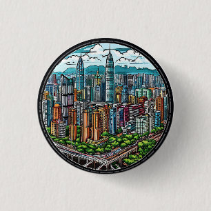 Shenzhen-stad Ronde Button 3,2 Cm