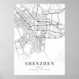 Shenzhen Stadsplattegrond Poster